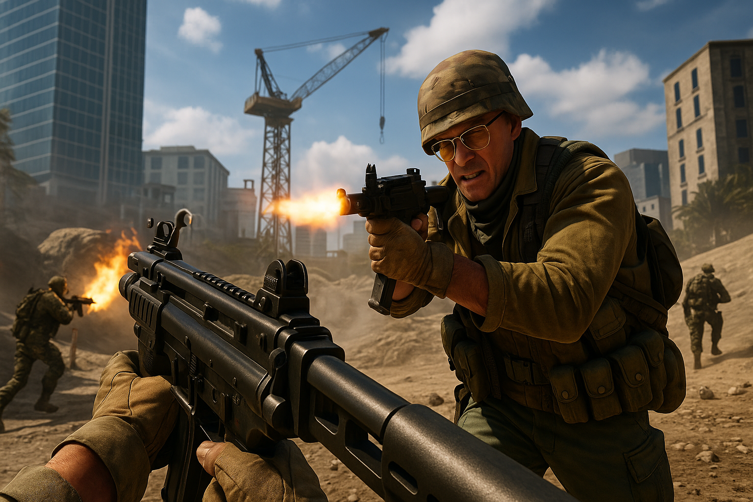 Combate intenso en Warzone con soldados enfrentándose en pleno centro de Verdansk