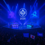 Imagen del MSI 2025 de League of Legends mostrando la arena con fanáticos y luces de esports.
