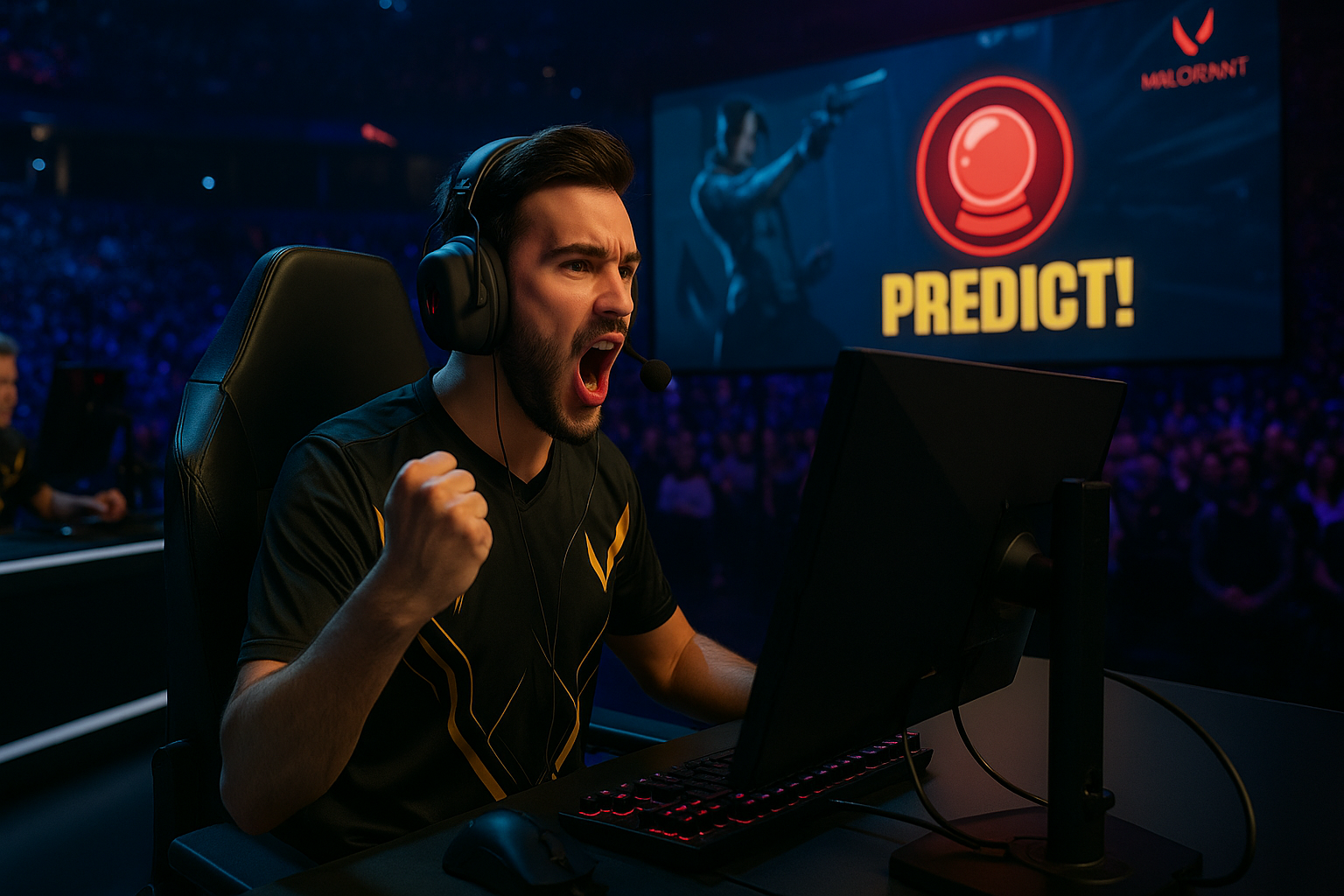 Predicción en vivo de jugadas VCT en Twitch con Shotcall