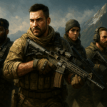 Soldados tácticos listos para el combate en un paisaje montañoso, promocionando Call of Duty: Black Ops 7.
