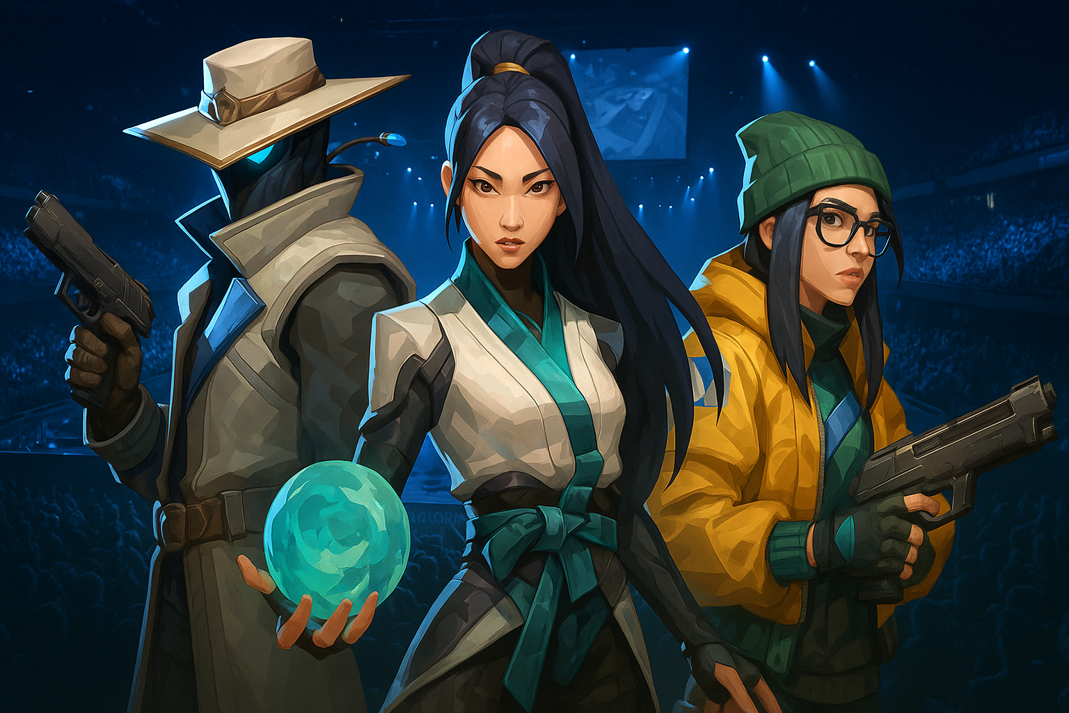 Agentes centinelas de VALORANT en torneo e-sports mostrando estrategia poco común