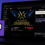Pantalla de Twitch mostrando la transmisión oficial de VALORANT Champions París 2025 con los drops activados.
