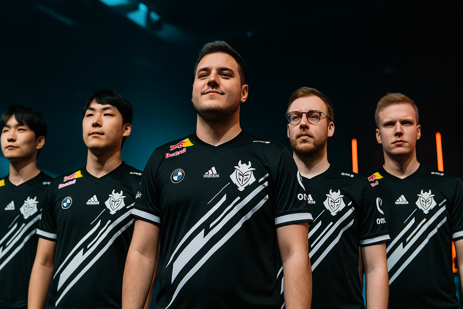 Jugadores de G2 Esports listos para Worlds 2025 en la LEC, mostrando confianza y preparación en el escenario competitivo.