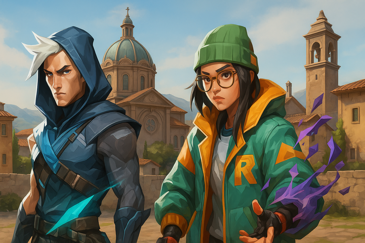 Personajes de VALORANT en Ascent mostrando la nueva rotación de mapas del Acto 6.