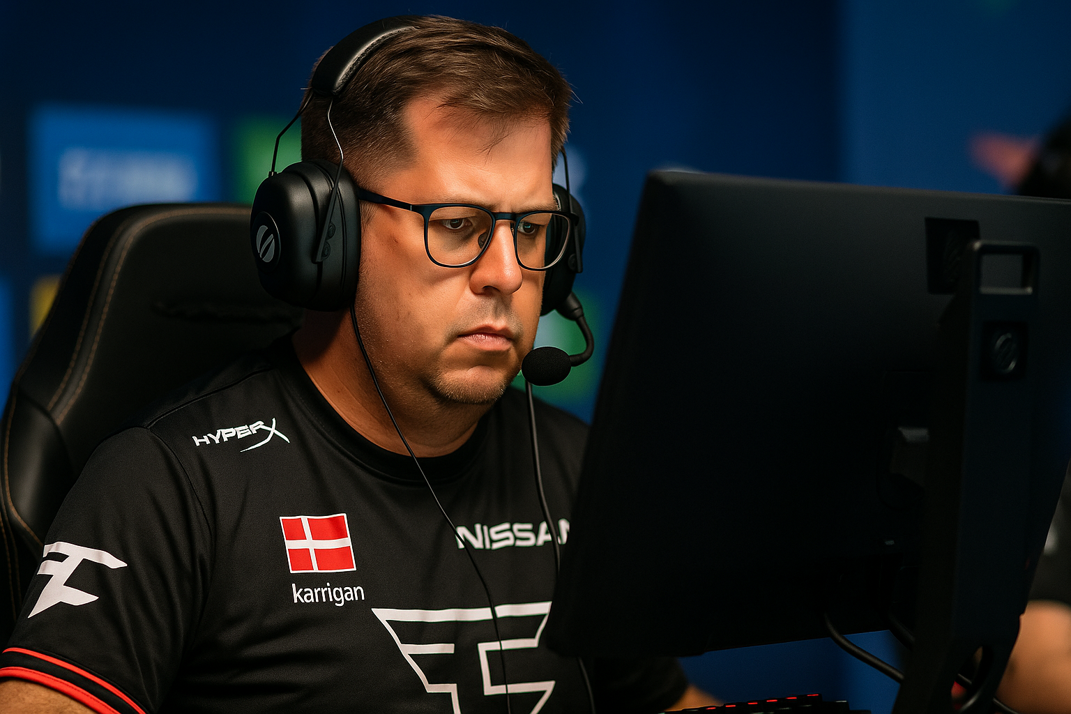 karrigan de FaZe Clan concentrado en partida de CS2 durante torneo internacional.