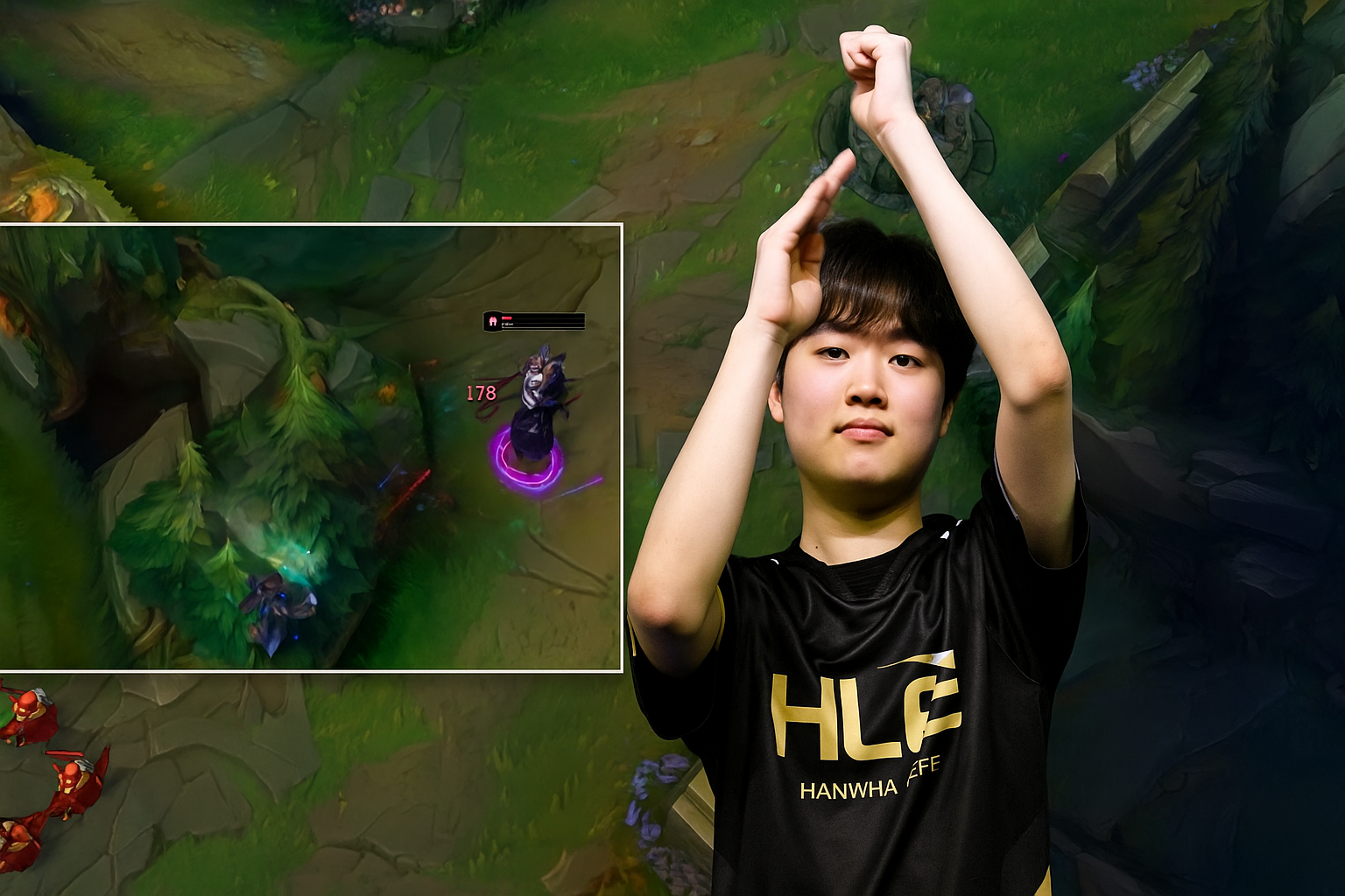 Zeus usando a Rek’Sai en la línea superior durante un partido de League of Legends en LCK.