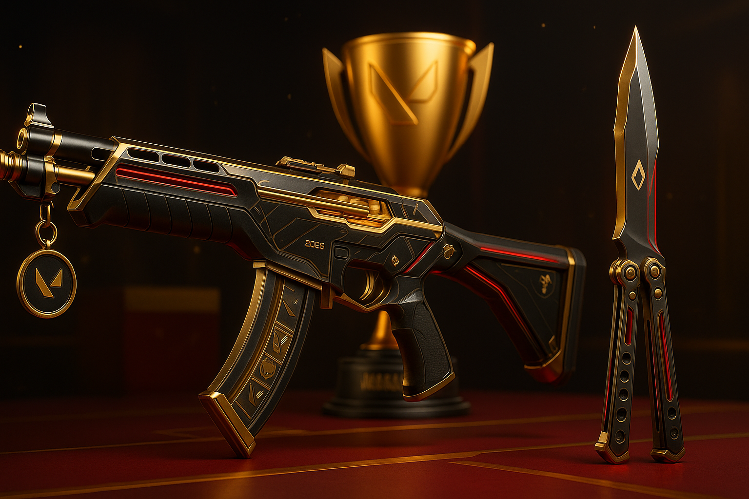 Skins exclusivas Vandal y Butterfly Knife del bundle VALORANT Champions 2025