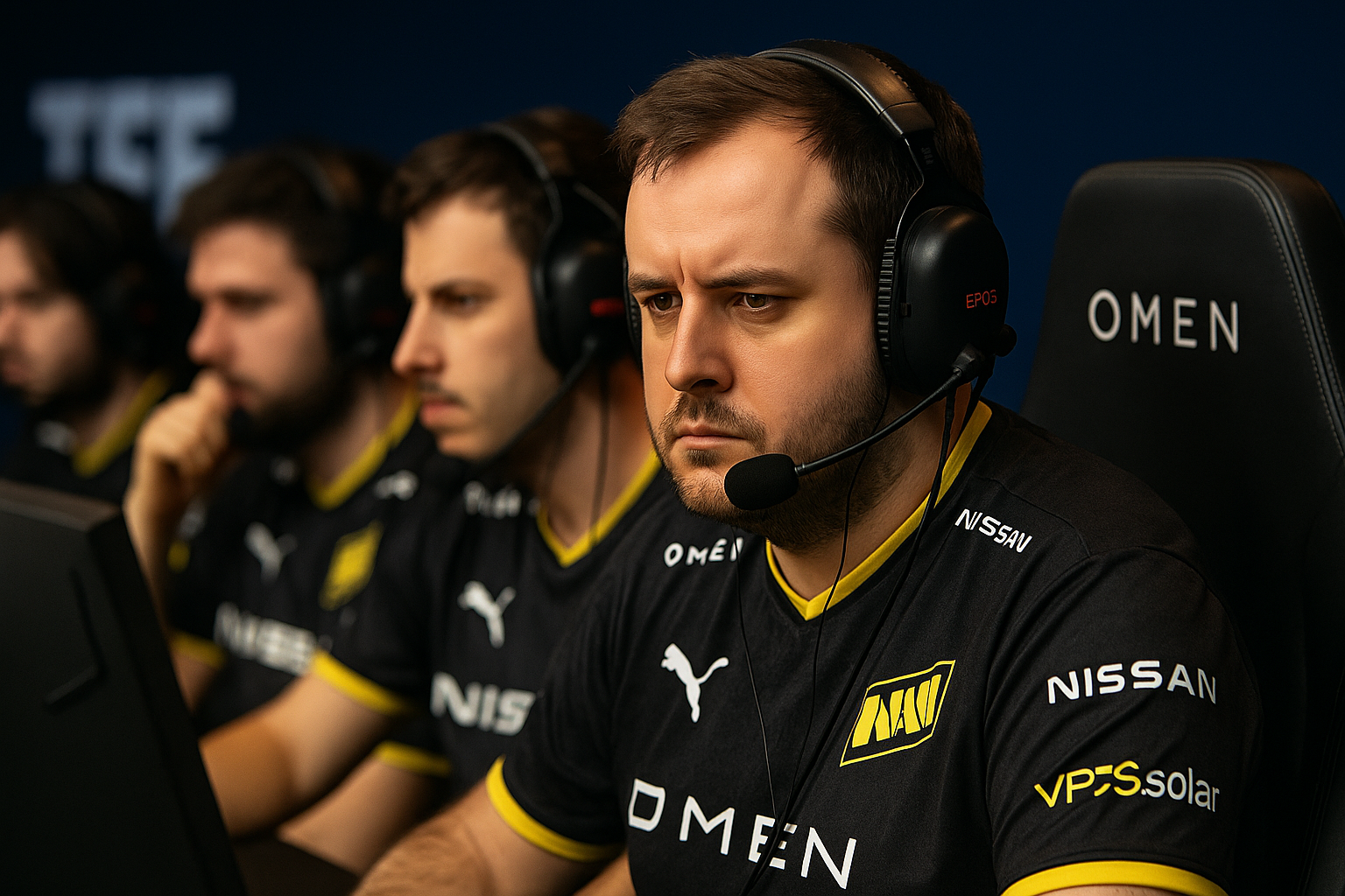 Jugadores de NAVI concentrados durante BLAST Open London 2025