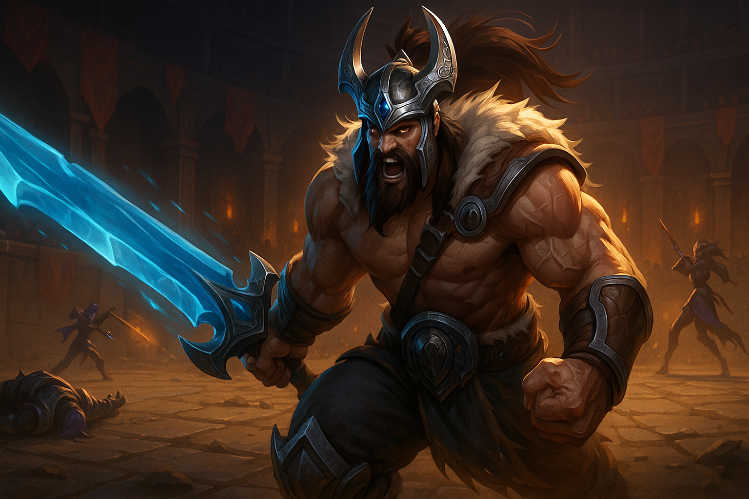Tryndamere en batalla logrando pentakill en League of Legends