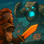 Escena épica de héroes de Dota 2 enfrentando a Roshan en una batalla cinematográfica en un estadio de esports.