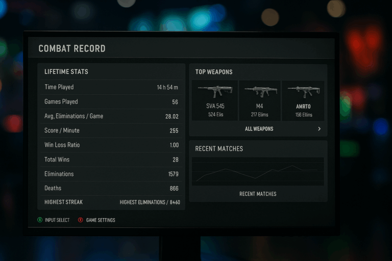 Ver estadísticas en Black Ops 7