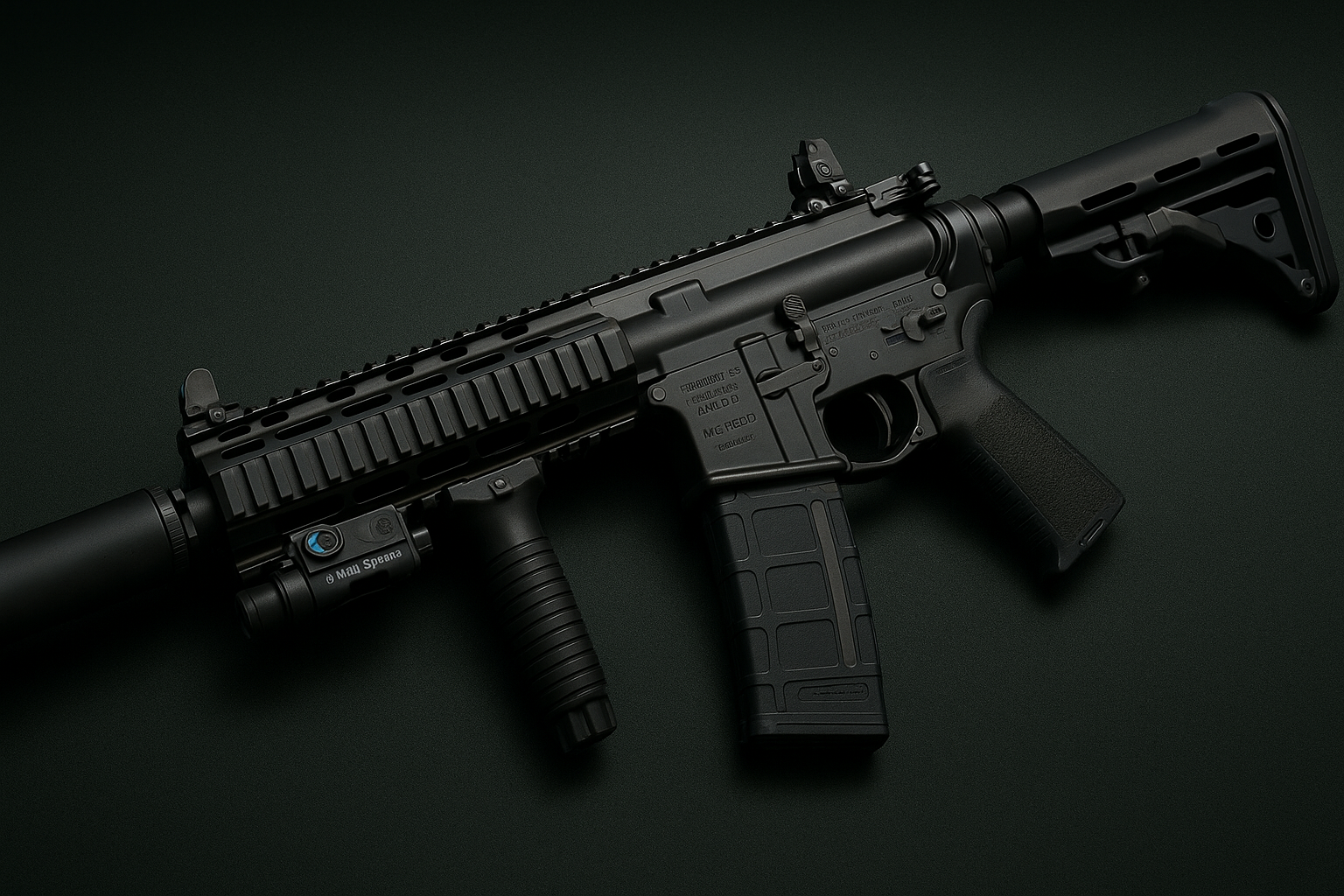 Rifle M15 Mod 0 de Black Ops 7 con accesorios tácticos en vista detallada, ideal para guías de loadouts en juegos FPS.