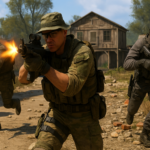 Escuadrón de operadores en combate estilo BO7/Warzone, ideal pa’ la guía de desafíos semanales de la Temporada 1.