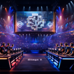 Equipos de CS2 enfrentados en el escenario del StarLadder Budapest Major 2025 durante la Stage 2 con el público de fondo