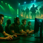 Jugadores profesionales compitiendo en la Call of Duty League 2026 en una arena de e-sports llena de luces y pantallas.