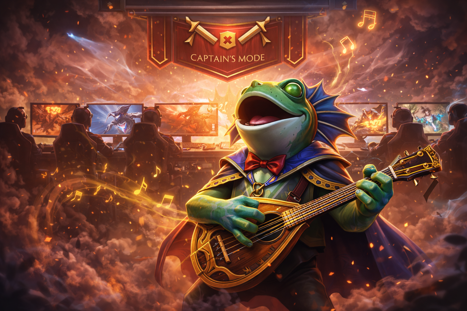 Largo en Dota 2 listo para el competitivo, con ambiente de draft y teamfight tras el parche 7.40c y su llegada a Captain’s Mode