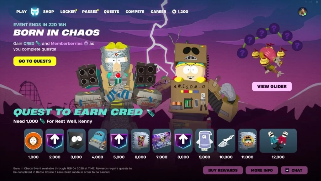 Born in Chaos Pass in Fortnite