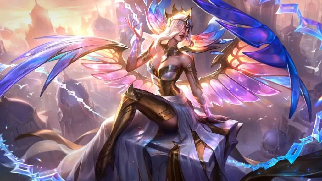 Imagen mostrando la skin Prestige Veiled Lady Morgana en League of Legends.