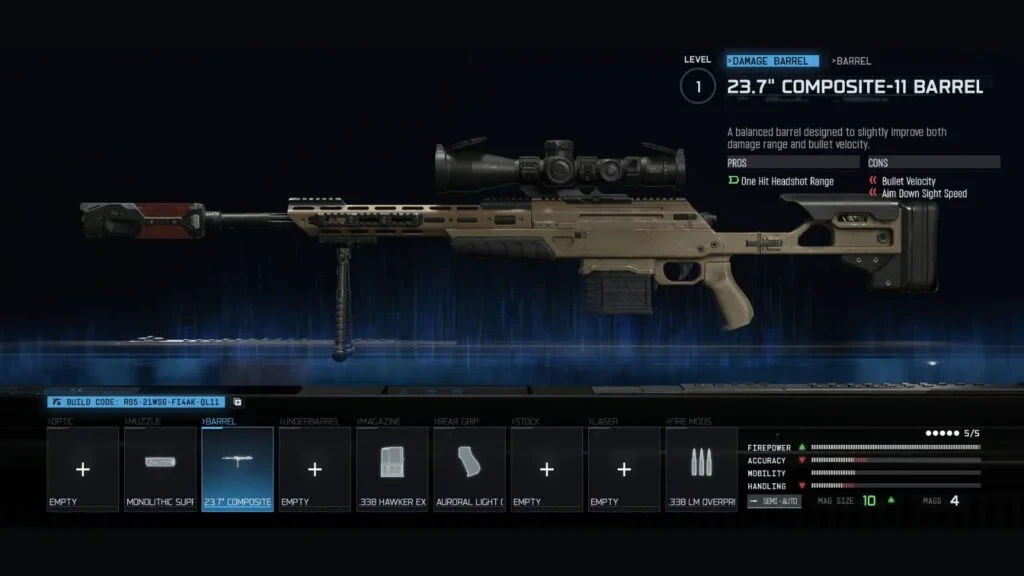 Best Hawker HX loadout attachments in Warzone