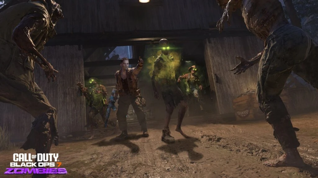 Imagen principal de BO7 Zombies Temporada 2 mostrando a un operador comandando a un zombie