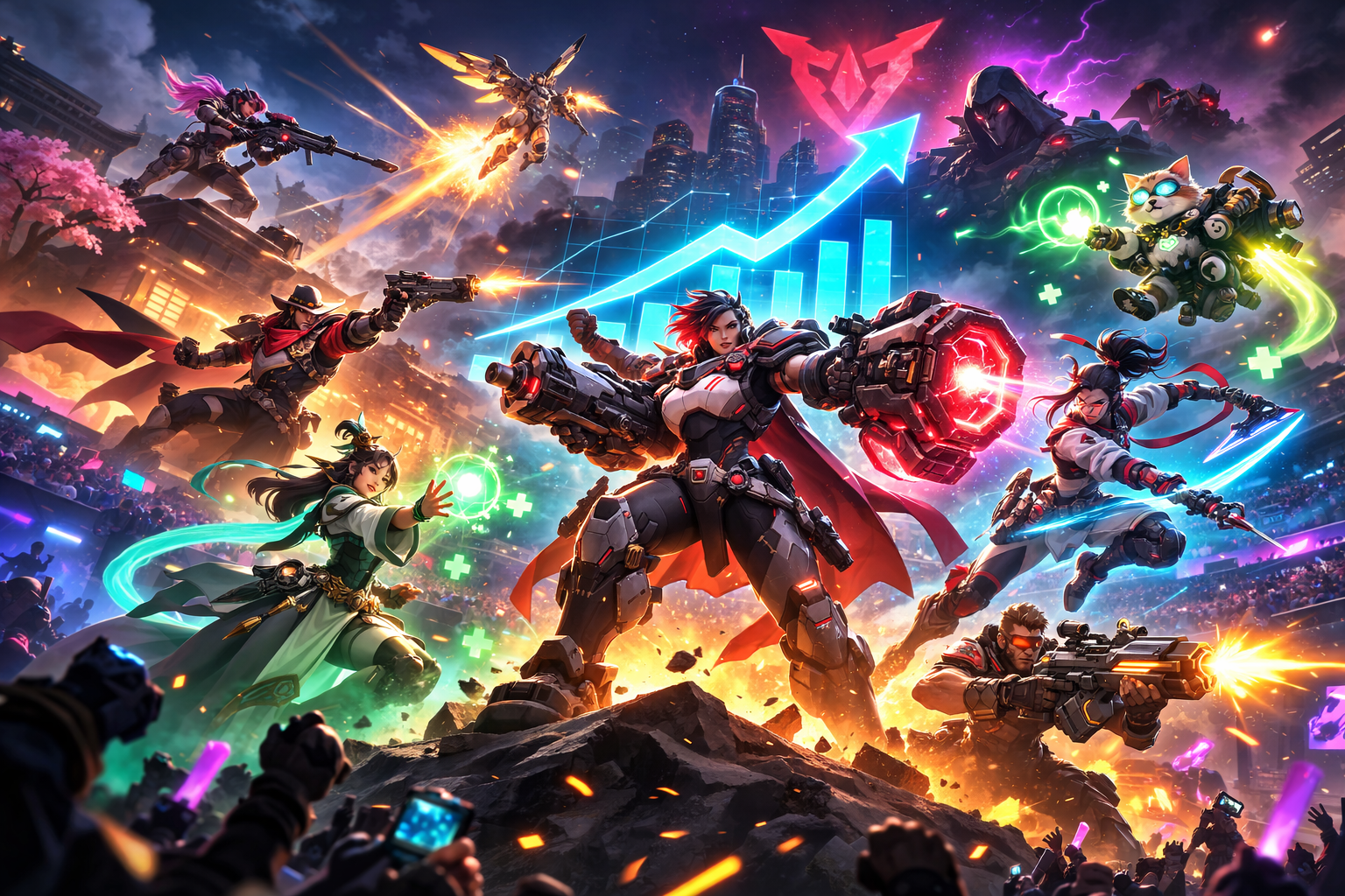 Overwatch rompe récord en Steam en la Temporada 1, con héroes en acción y un gráfico de jugadores al alza