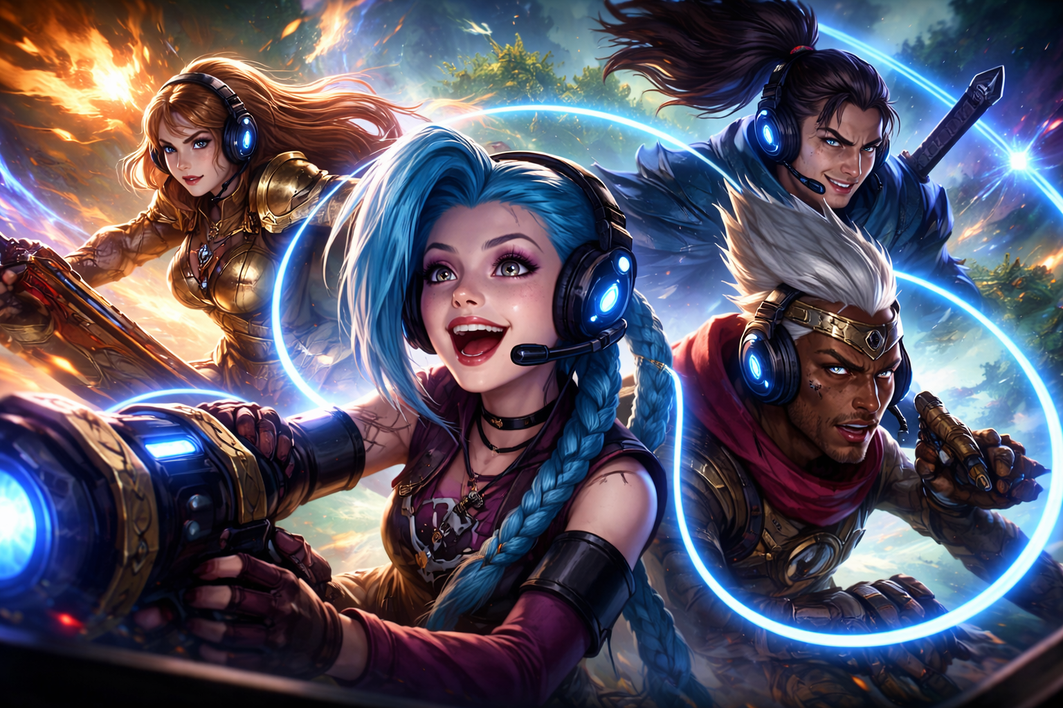 Interfaz de chat de voz en League of Legends con panel de equipo y opciones push-to-talk