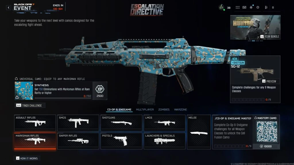 Camo Synthesis del evento Escalation Directive en BO7