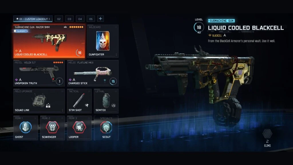 Mejor configuración de clase de Razor 9mm en BO7, mostrando los mejores perks y equipos para usar