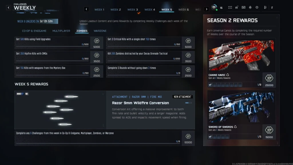 Desafíos de la Semana 5 de la Temporada 2 de Black Ops 7 en Zombies
