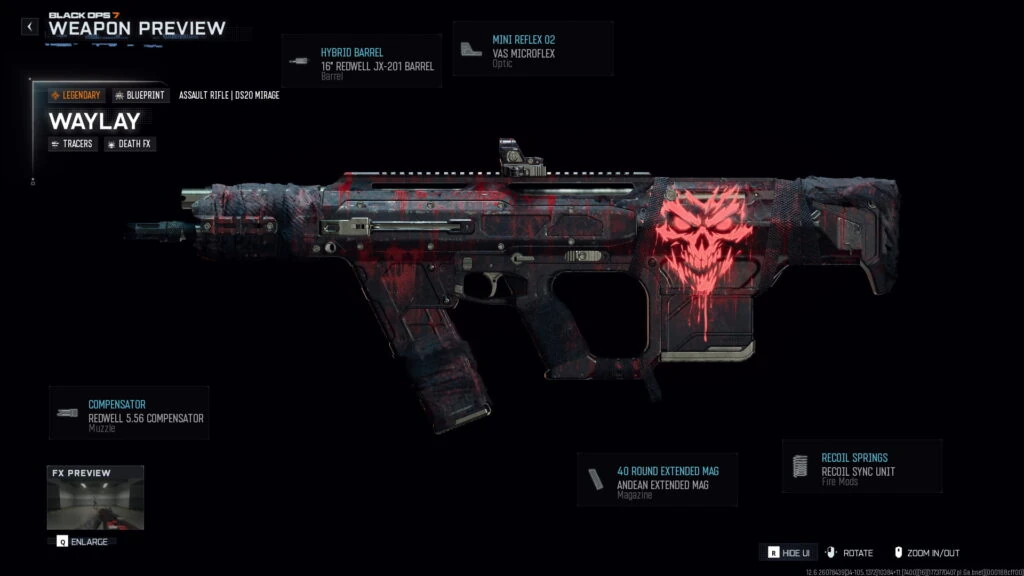 Recompensa del blueprint Waylay para DS20 Mirage del Event Pass Counter Skies en Black Ops 7 y Warzone