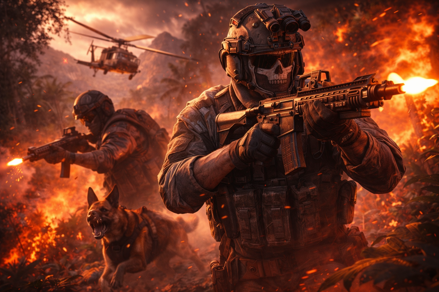 Operadores en pleno combate durante el evento Hunt or Be Hunted de Black Ops 7