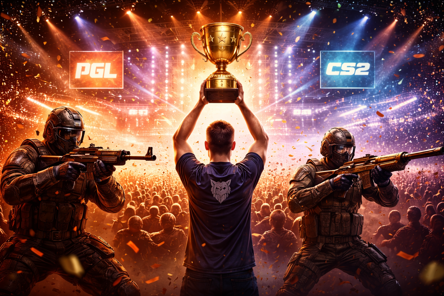 Escena de CS2 con ambiente competitivo que refleja la ambición de PGL por pelear la cima del Tier 1