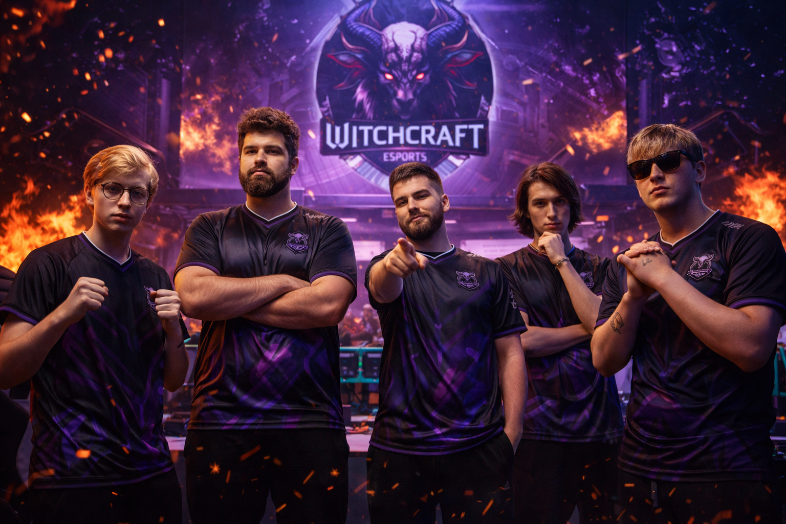 Roster de Witchcraft posando antes del EMEA Masters con una alineación marcada por el regreso competitivo de ex Los Ratones
