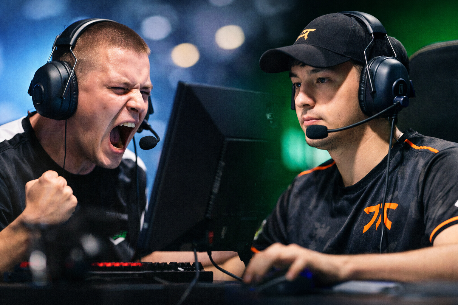 Dos jugadores de CS en una imagen que refleja la salida de Maden y la llegada de Br4tkO al nuevo proyecto de Fnatic