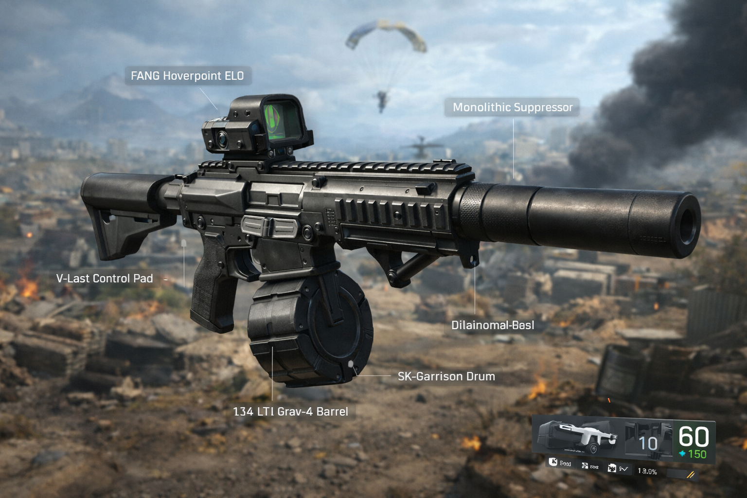 Rifle Voyak KT-3 en una escena de Warzone pensada para mostrar una build sólida de media distancia con enfoque competitivo