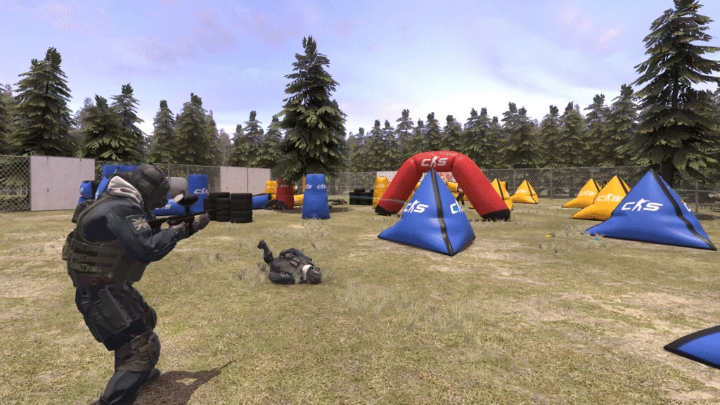 Modo de juego personalizado con temática de paintball.