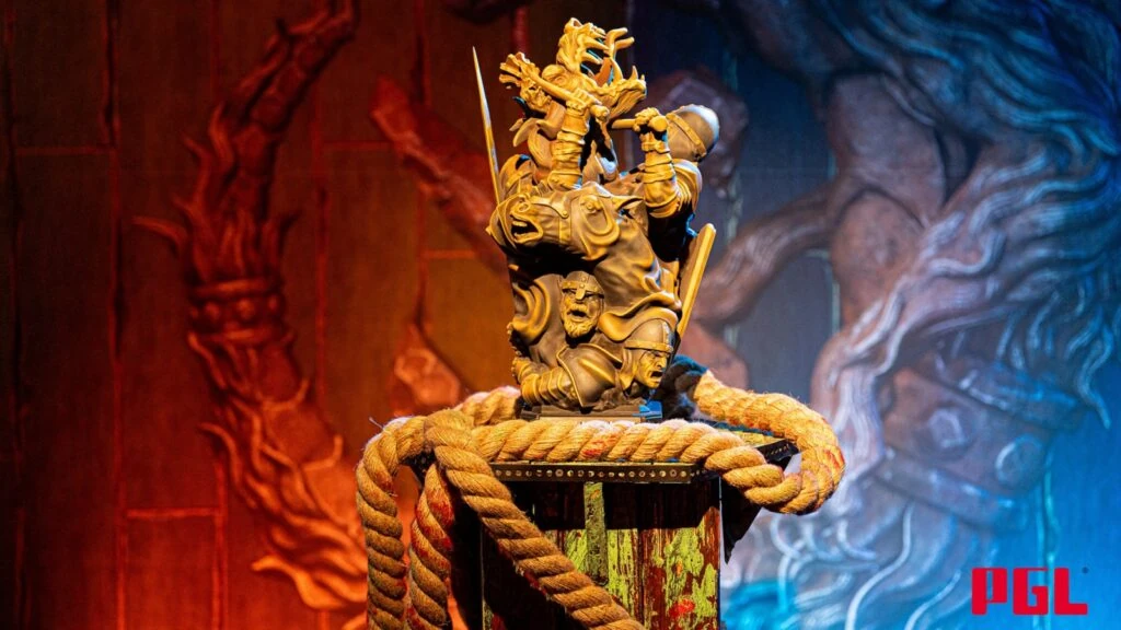 Foto del trofeo de PGL Wallachia de Dota 2.