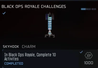 Recompensa y desafío del Skyhook Weapon Charm en Black Ops Royale de Warzone