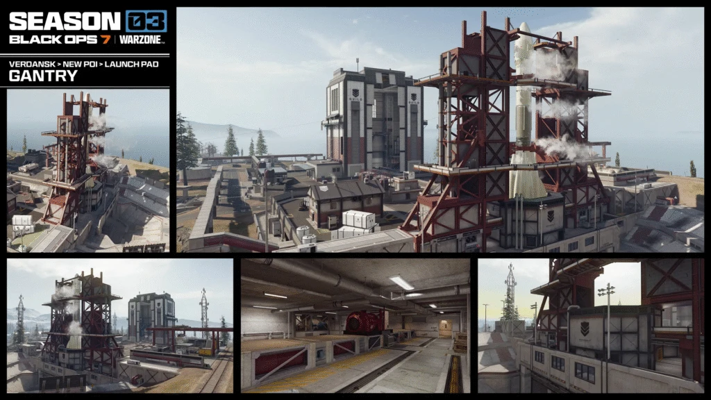 Gantry del POI Launch Pad en Verdansk para Warzone Season 3