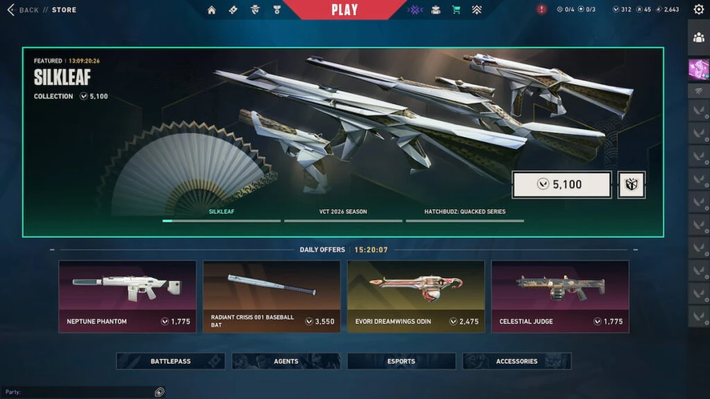 Bundle SilkLeaf en la tienda de VALORANT