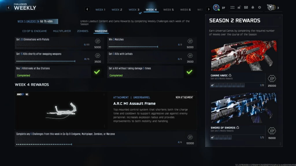 Desafíos de la Semana 4 de la Temporada 2 en Warzone