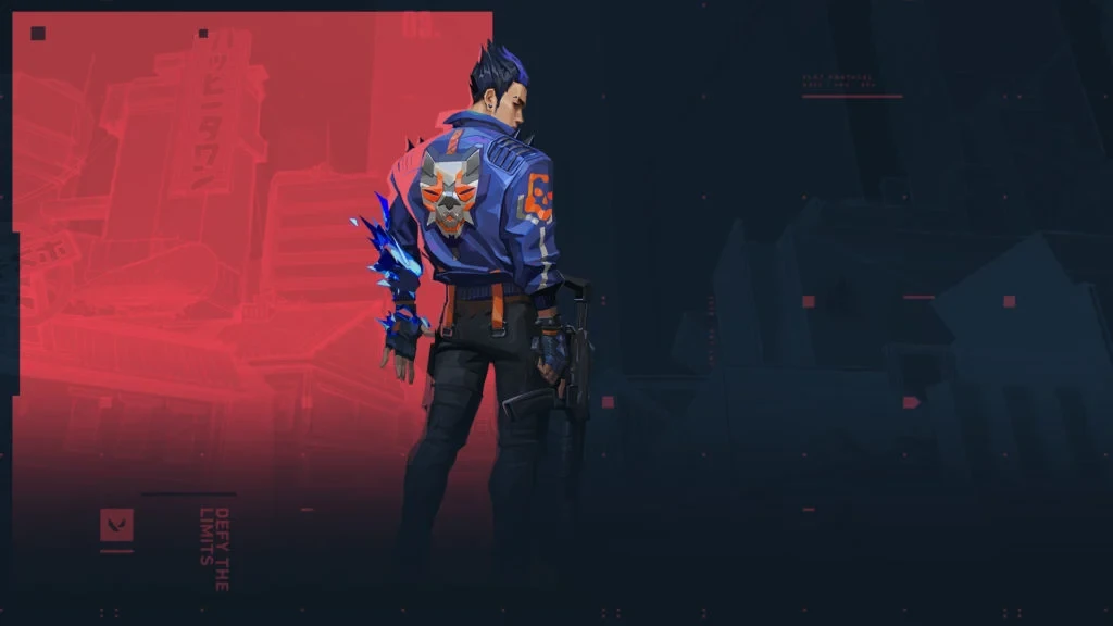 Arte promocional del agente Yoru en VALORANT.