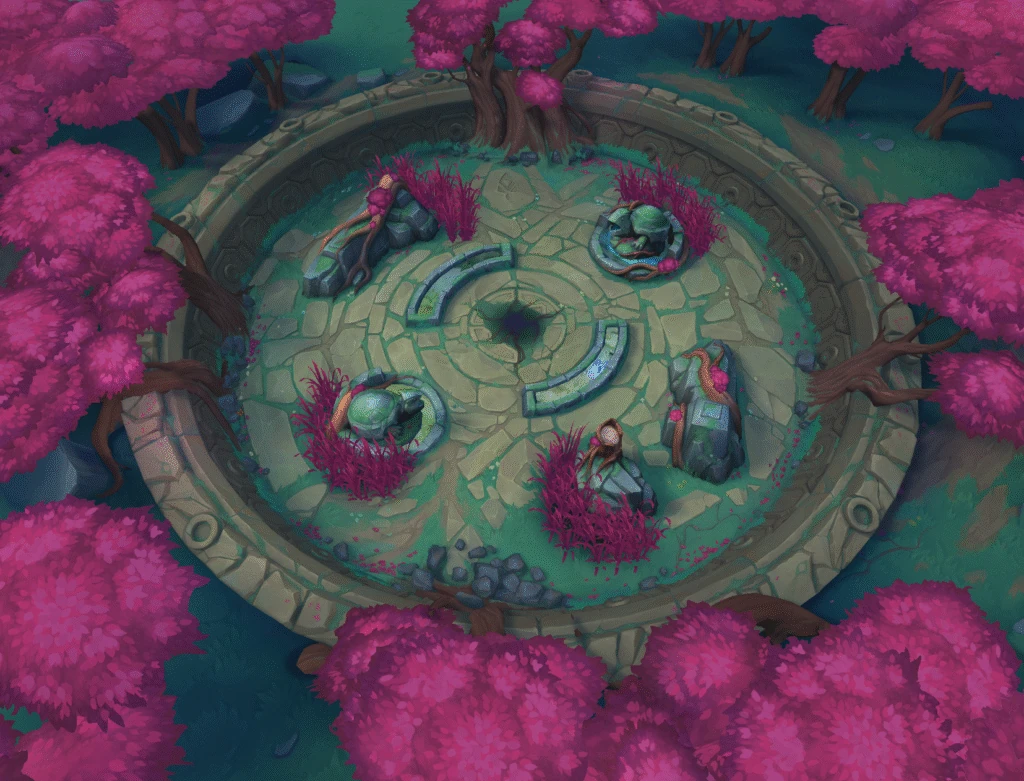 Imagen que muestra Ancestral Woods de Arena 2026 en League of Legends.