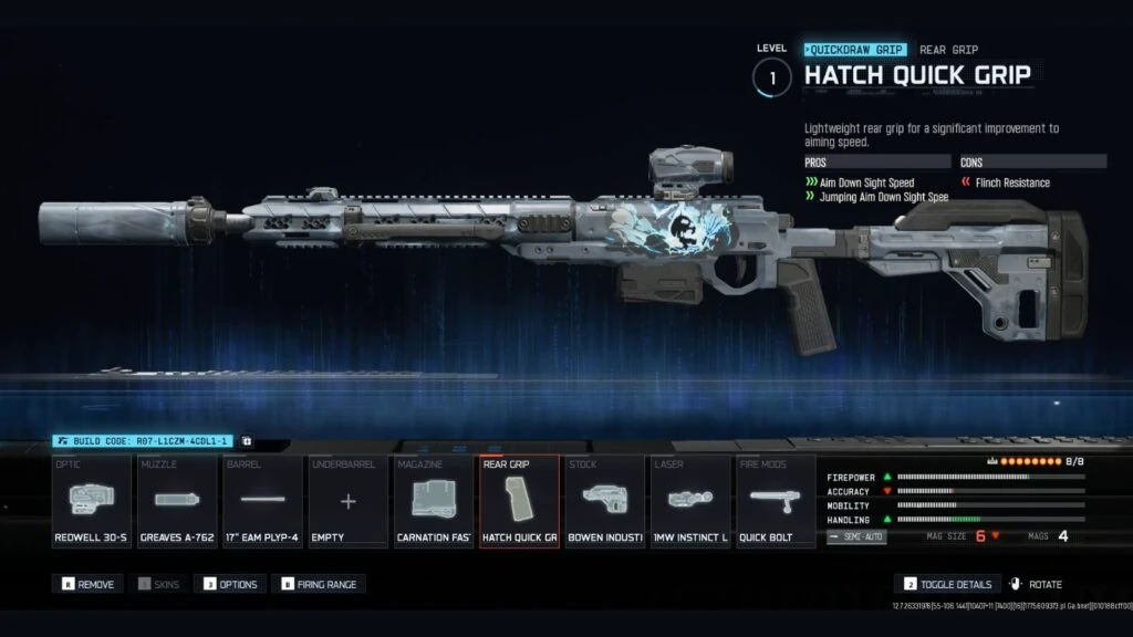 Mejores accesorios de la clase Strider 300 para quickscoping en BO7