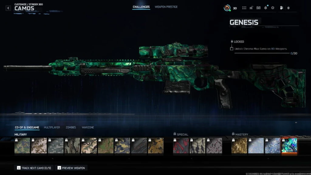Camuflajes Endgame del Strider 300 en Black Ops 7