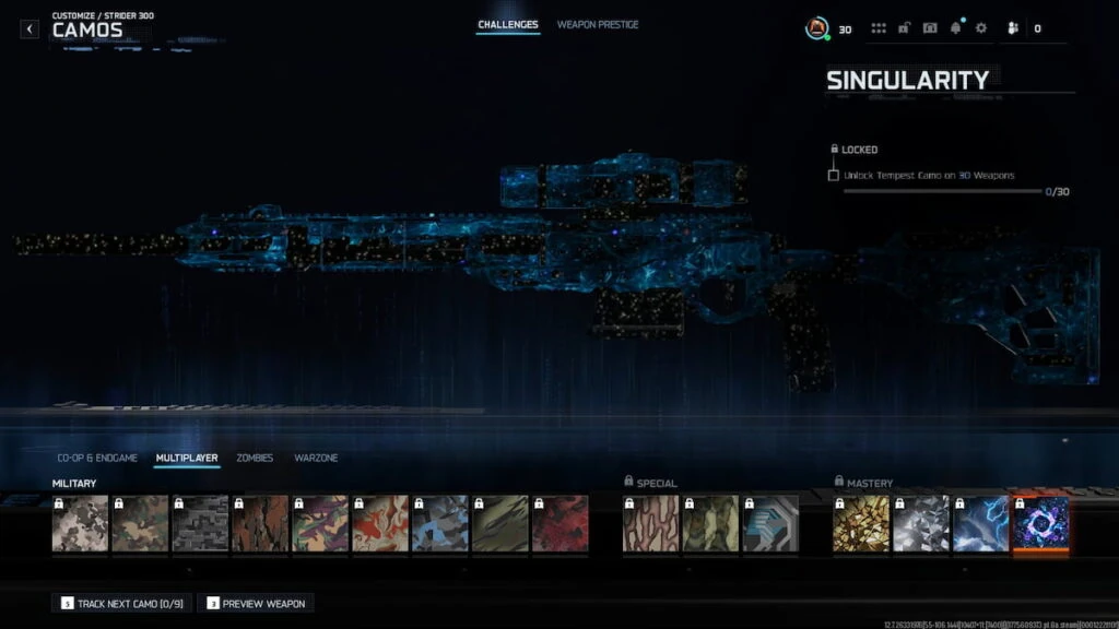 Camuflajes multijugador del Strider 300 en Black Ops 7