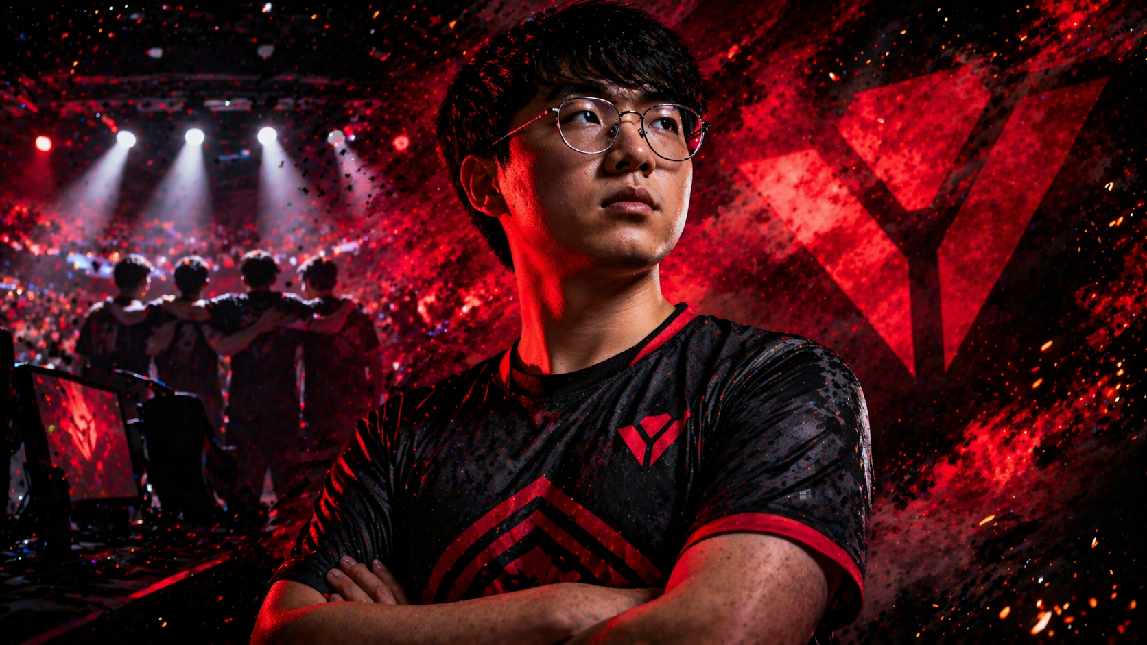 Victor en una escena competitiva de VALORANT con ambiente de VCT y vibra de fichaje clave para Sentinels