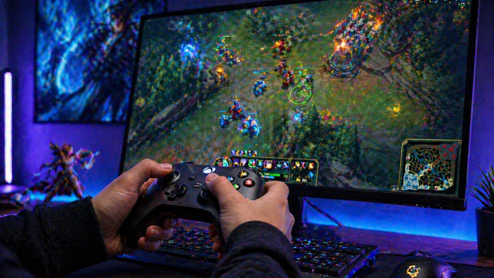 League of Legends con soporte de control activado mediante el modo WASD
