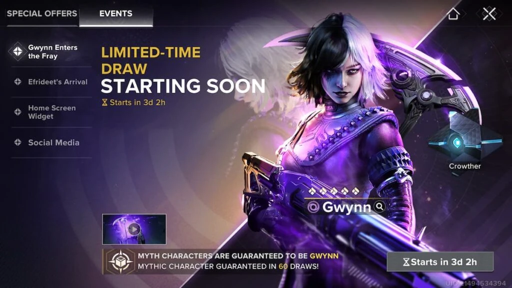 Rerun de Gwynn en Destiny: Rising