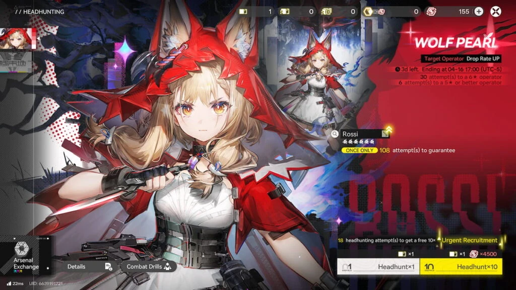 Banner de Rossi en Arknights: Endfield